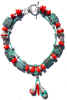 Turquoise, Coral, Bali Silver Beads