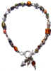 Venetian & Vintage Glass, Copper, Amber, Swarovski Crystal, & Bali Silver Beads